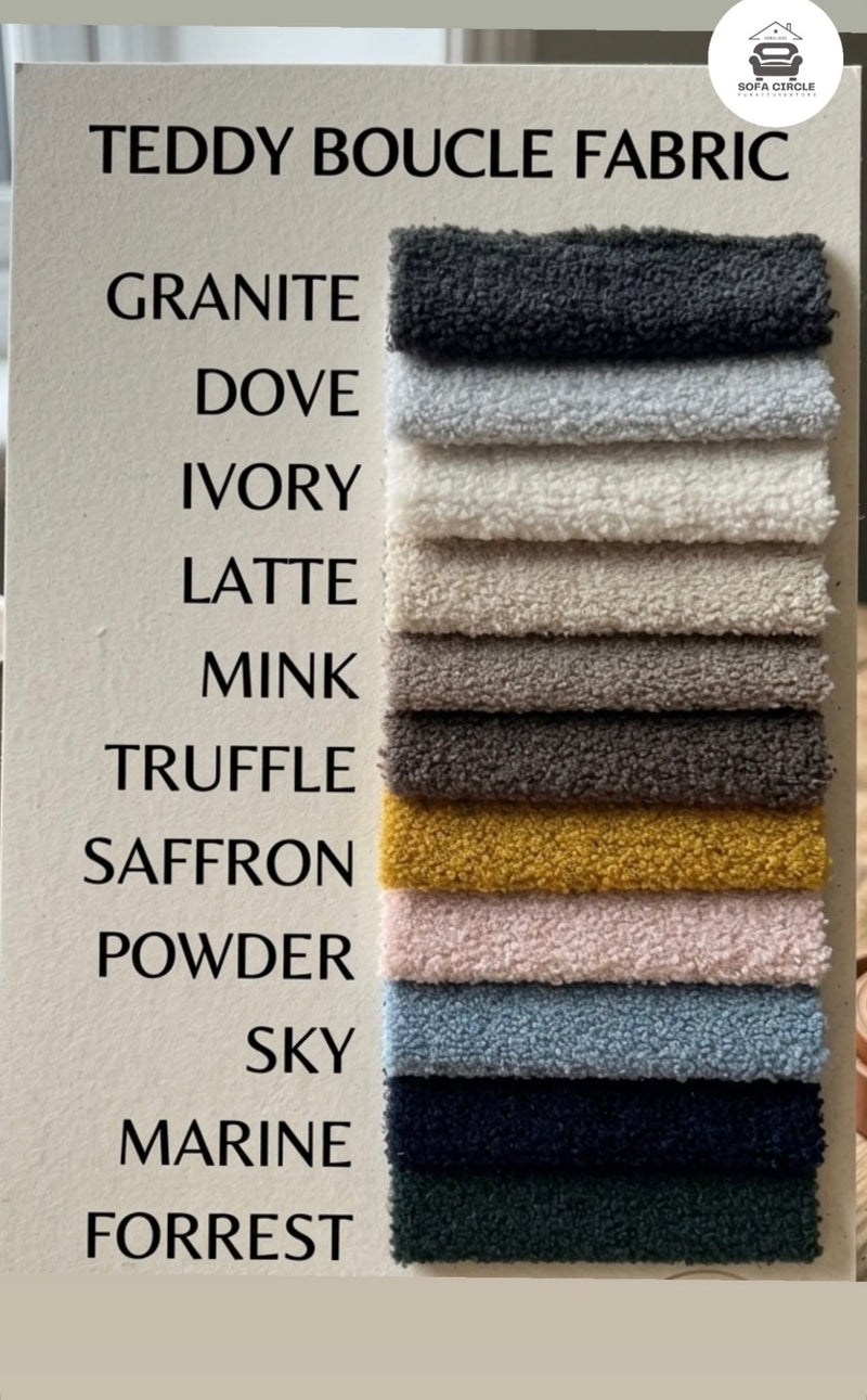 Teddy Boucle fabric colour card